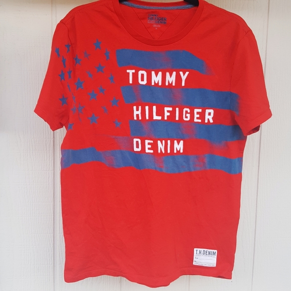 M MEN'S STARS & STRIPES PATRIOT RED SHIRT EUC - Picture 2 of 7